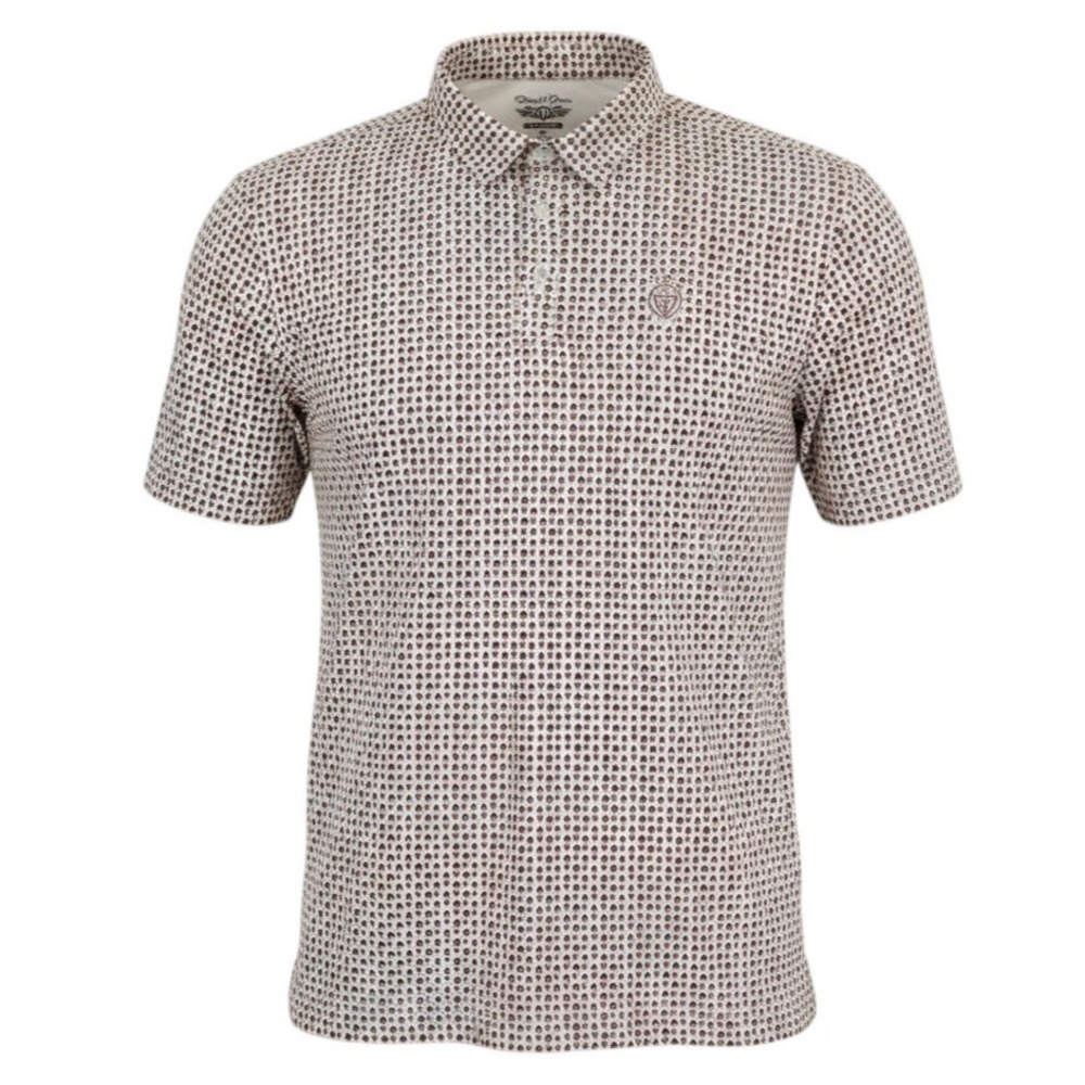 Straight Down Polo Shirt‎ Mens XL Off-White Card Suit Print Golf Saginaw CC